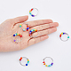 DICOSMETIC 10Pcs 2 Styles Rainbow Rotating Open Cuff Rings Adjustable Personalized Wrap Ring Rotatable Bead Rings Fidget Ring for Anxiety Rainbow Spinner Beads Ring RJEW-DC0001-15-5