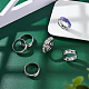Unicraftale 12 pieza tamaño 12 anillo de núcleo en blanco anillo de dedo de acero inoxidable anillo de dedo ranurado anillo de incrustación redondo vacío anillo en blanco con bolsas de terciopelo para hacer joyas STAS-UN0038-94E-3