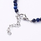 Natural Lapis Lazuli(Dyed) Beaded Bracelets BJEW-JB05055-02-3