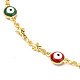 Brass Enamel Link Chain Necklaces NJEW-JN03123-02-2