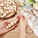 AHADERMAKER 30Pcs 3 Style Christmas Round Wooden Beaded Pendant Decorations HJEW-GA0001-47-3