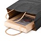 クラフト紙袋  ギフトバッグ  ショッピングバッグ  ハンドル付き  ブラック  15x8x21cm CARB-L006-A05-4