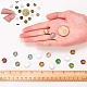 Sunnyclue 1 boîte 100 pièces 10 couleurs léopard cabochon en verre rond 12mm cabochons dômes flatback pour la fabrication de bijoux accessoires d'artisanat GLAA-SC0001-04-2