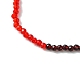 Facettierte Unterlegscheibe-Glasperlen-Halskette für Frauen NJEW-M208-02E-4