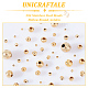 Unicraftale304ステンレス鋼ビーズ  中空ラウンド  ゴールドカラー  3~8x2~7.5mm  穴：0.8~3mm  210個/箱 STAS-UN0012-45-5