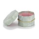 バレンタインデー大理石のテクスチャ模様紙ギフトボックス  ロープハンドル付き  ギフト包装用  八角形  ミディアムアクアマリン  12.2x11.4x7.5cm CON-C005-02A-04-2