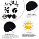 GORGECRAFT 8 Sheets Tennis Car Stickers Black Laser Reflective Car Sticker Heartbeat Love & Word Human Pattern for Suv Truck Motorcycle Doors Walls Laptop STIC-GF0001-02A-4