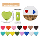 CHGCRAFT 60Pcs 15 Colors Heart Spray Painted Alloy Beads FIND-CA0008-02-2
