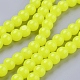 Imitation Jade Glass Round Beads Strands X-DGLA-S076-8mm-09-1