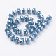 Chapelets de perles en verre opaque électrolytique EGLA-E051-PL10mm-A02-2