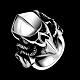 パンク ロック スタイル 316l サージカル ステンレス鋼マスク ワイド バンド リング男性用  アンティークシルバー  usサイズ8（18.1mm） RJEW-BB01246-8AS-2