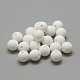 Food Grade Eco-Friendly Silicone Beads, Chewing Beads For Teethers, DIY Nursing Necklaces Making, Round, White, 8~10mm, Hole: 1~2mm