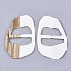 Boucles coulissantes en acrylique de style caoutchouté OACR-T020-023C-2