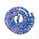 Baking Painted Glass Beads Strands X-DGLA-Q023-6mm-DB72-2