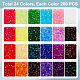 Pandahall elite 6240pcs 24 colores cuentas acrílicas transparentes TACR-PH0001-58-4