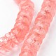 Faceted Cherry Quartz Glass Rondelle Beads Strands G-F261-18-4x6mm-1