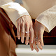 Yilisi 6 Uds 6 estilo 202 y 304 anillo de dedo ranurado de acero inoxidable para hombres y mujeres RJEW-YS0001-01-9