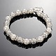 Heart Glass Pearl Round Beaded Stretch Wedding Charm Bracelets BJEW-JB01926-02-2