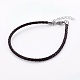 Braided Leather Cord Bracelet Making MAK-L018-05E-1
