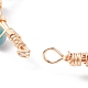 Bracelet tressé en perles d'amazonite naturelle BJEW-JB07997-04-5