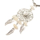 Accessoires en alliage avec perles de pierre de lune blanche naturelle et porte-clés en perles d'howlite naturelle KEYC-JKC00119-05-3