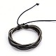 Pulseras cordón de cuero de estilo cordel ajustable BJEW-F173-09-2