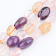 Brins de perles de citrine naturelle et de quartz rose et d'améthyste G-S359-143-1