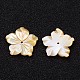 Flower Natural Yellow Shell Beads BSHE-L008-04B-2
