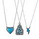 Collier turquoise synthétique collier ras du cou vintage éclairage pendentif colliers mode boho coeur bijoux cadeaux pour femmes anniversaire noël JN1097A-1