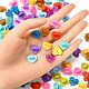 100 pezzo di spilla a forma di cuore in plastica in 10 colori KY-YW0001-59-4