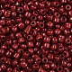 ガラスシードビーズ  不透明な色の種  ラウンド  暗赤色  サイズ：直径約4mm  穴：1.5mm  約1000個/100g X1-SEED-A010-4mm-45B-3