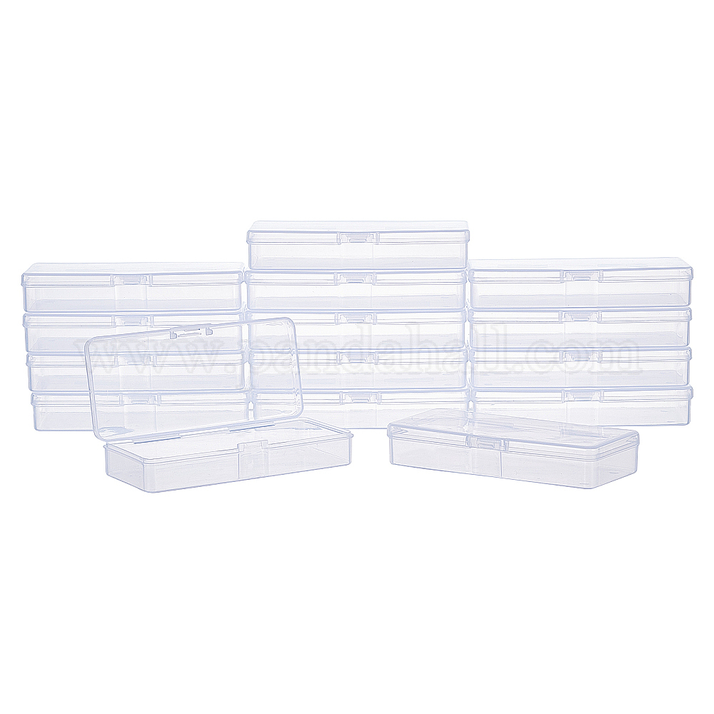 Shop SUPERFINDINGS 15pcs Rectangle Transparent Plastic Bead Containers