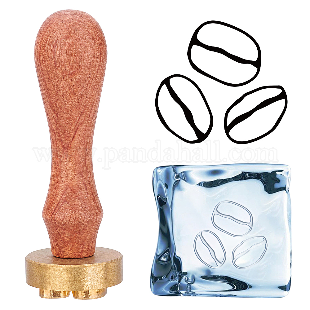 Shop OLYCRAFT Ice Cube Stamp 1.2" Wooden Seal Stamp Ice Stamp Brass