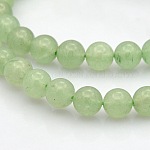Naturels verts perles rondes aventurine brins, 6mm, Trou: 1mm, Environ 61 pcs/chapelet, 15.7 pouce