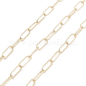 Brass Textured Oval Link Chains CHC-M025-26B-G