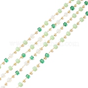 Граненый куб и круглые цепочки из бисера CHC-G018-03KCG-01