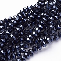 Стеклянные бусины с гальваническим покрытием  EGLA-D020-8x5mm-35