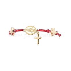 Pulseras de cuentas trenzadas con cordón de nailon ajustable&nbsp;BJEW-MZ00168-03