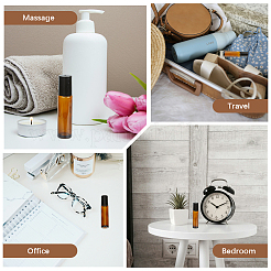 Стеклянные многоразовые косметические флаконы-роллер AJEW-WH20121-04