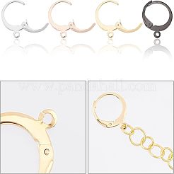 40 шт. 4-х цветная фурнитура для сережек из нержавеющей стали 304 STAS-UN0029-67