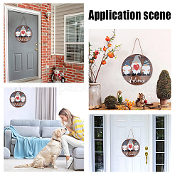 Печатные деревянные большие подвески WOOD-WH0115-04