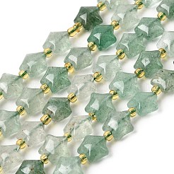 Природный зеленый бисер пряди клубники кварца&nbsp;G-Z080-A32-10mm
