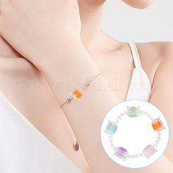 5 пакетик 5-х цветных прозрачных акриловых бусин MACR-WR0001-02