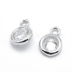 Латуни циркония кубической подвески KK-P119-33-7x5mm-P-NR