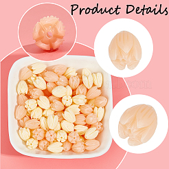 100 шт. 2-х цветные синтетические коралловые бусины CORA-SP0001-02A