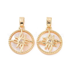 Латунные микропаве прозрачные подвески с фианитом KK-E068-VC128