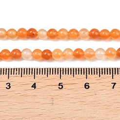 Природного сердолика нитей бисера&nbsp;G-N0006-4mm-17