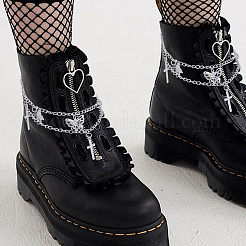 Сплав украшения для обуви двойная цепь AJEW-WH20048-20P