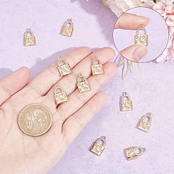 Подвески латунные горный хрусталь&nbsp;FIND-WH0144-27KCG