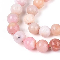 Натуральный розовый опал бусы пряди G-S333-8mm-017-01